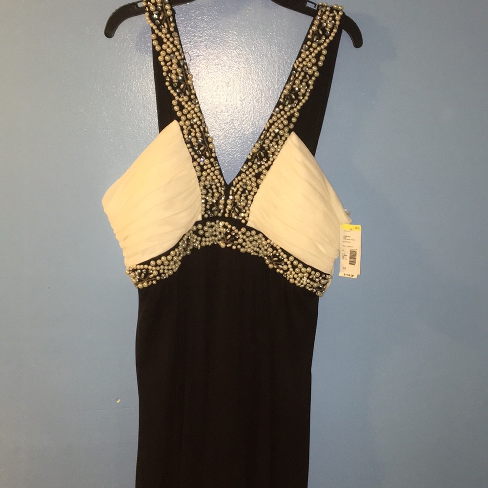 Floor length pearl dress